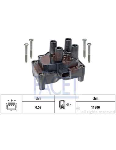 Bobina de encendido Facet 9.6381 - BOBINA DE ENCENDIDO Made in Italy - OE Equivalent
