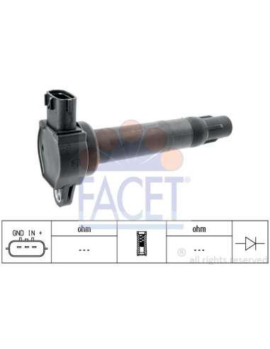 Bobina de encendido Facet 9.6397 - BOBINA DE ENCENDIDO Made in Italy - OE Equivalent