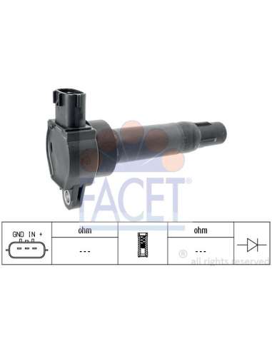 Bobina de encendido Facet 9.6403 - BOBINA DE ENCENDIDO Made in Italy - OE Equivalent