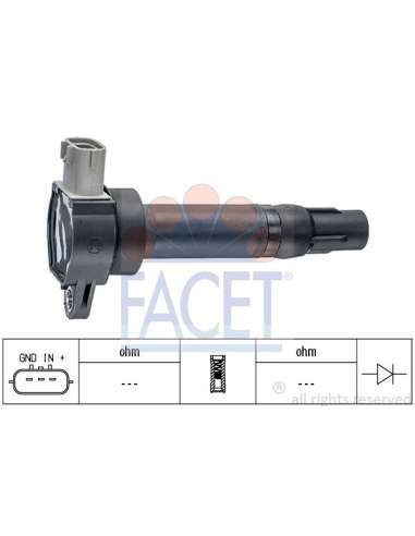 Bobina de encendido Facet 9.6405 - BOBINA DE ENCENDIDO Made in Italy - OE Equivalent