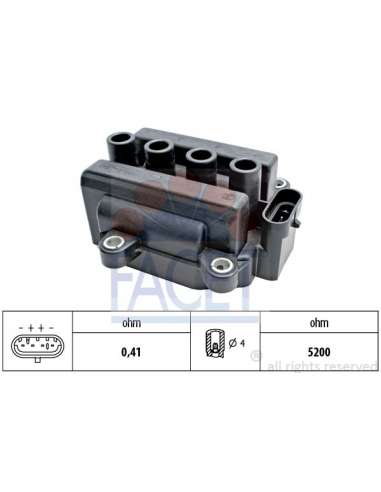 Bobina de encendido Facet 9.6418 - BOBINA DE ENCENDIDO OE Equivalent