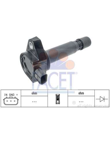 Bobina de encendido Facet 9.6422 - BOBINA DE ENCENDIDO Made in Italy - OE Equivalent