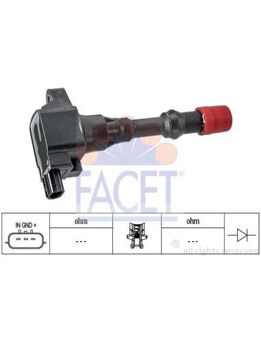 Bobina de encendido Facet 9.6429 - BOBINA DE ENCENDIDO Made in Italy - OE Equivalent