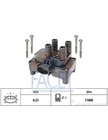 Bobina de encendido Facet 9.6432 - BOBINA DE ENCENDIDO Made in Italy - OE Equivalent