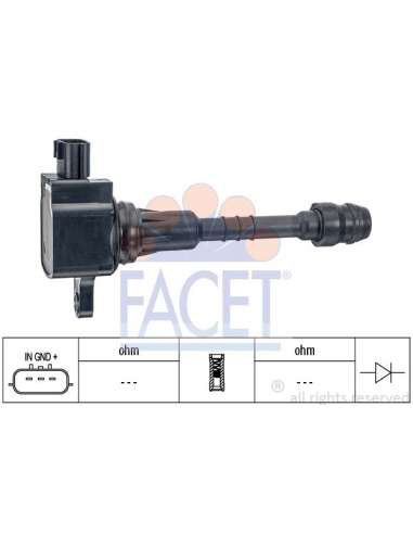 Bobina de encendido Facet 9.6457 - BOBINA DE ENCENDIDO Made in Italy - OE Equivalent
