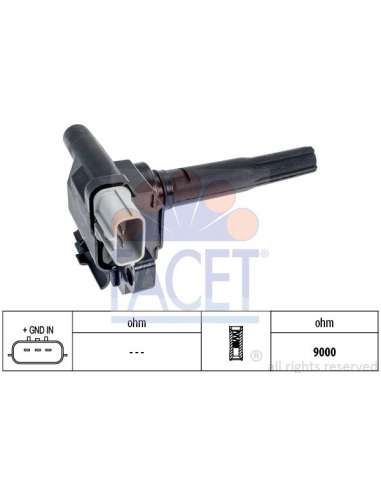Bobina de encendido Facet 9.6470 - BOBINA DE ENCENDIDO Made in Italy - OE Equivalent