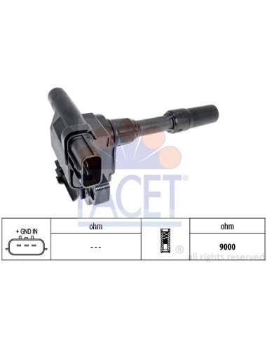 Bobina de encendido Facet 9.6491 - BOBINA DE ENCENDIDO Made in Italy - OE Equivalent