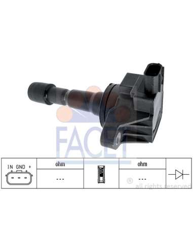 Bobina de encendido Facet 9.6503 - BOBINA DE ENCENDIDO OE Equivalent