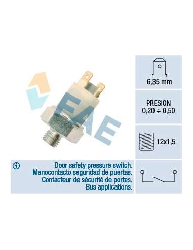 Interruptor de control de la presión de aceite Fae 18007 - FAE MANOCONTACTOS Made in Italy - OE Equivalent
