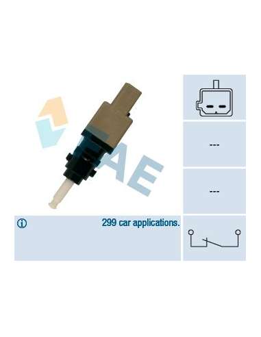 Conmutador, accionamiento embrague (gestión motor) Fae 24412 - FAE INTERRUPTOR STOP Made in Italy - OE Equivalent