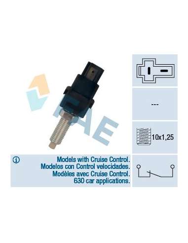 Conmutador, accionamiento embrague (gestión motor) Fae 24720 - FAE INTERRUPTOR STOP Made in Italy - OE Equivalent