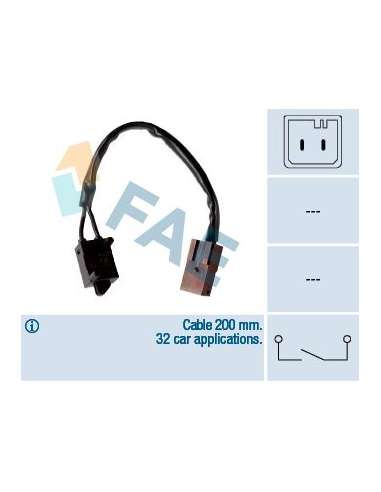 Conmutador, accionamiento embrague (gestión motor) Fae 24906 - FAE INTERRUPTOR STOP Made in Italy - OE Equivalent