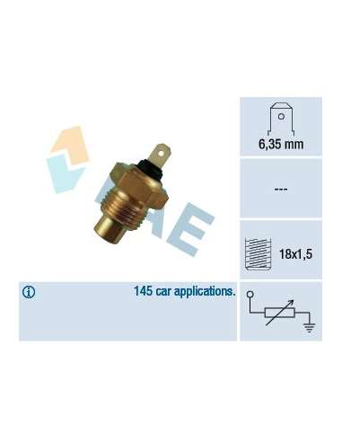 Sensor, temperatura del refrigerante Fae 31020 - FAE TERMO-RESISTENCIAS Made in Italy - OE Equivalent