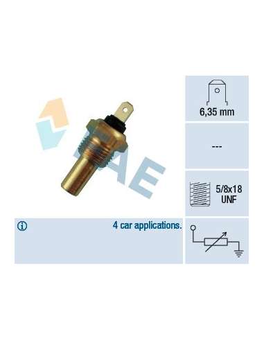 Sensor de temperatura de culata Fae 31210 - FAE TERMO-RESISTENCIAS Made in Italy - OE Equivalent