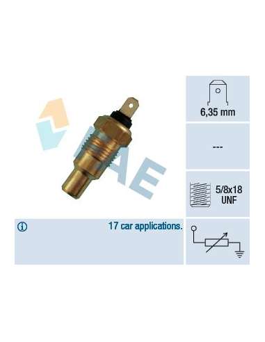Sensor, temperatura del refrigerante Fae 31250 - FAE TERMO-RESISTENCIAS Made in Italy - OE Equivalent