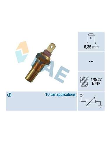 Sensor, temperatura del refrigerante Fae 31270 - FAE TERMO-RESISTENCIAS Made in Italy - OE Equivalent