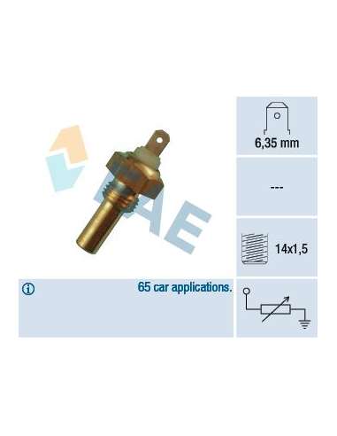 Sensor, temperatura del refrigerante Fae 31290 - FAE TERMO-RESISTENCIAS Made in Italy - OE Equivalent