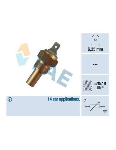 Sensor, temperatura del refrigerante Fae 31300 - Termo-Resistencia Made in Italy - OE Equivalent