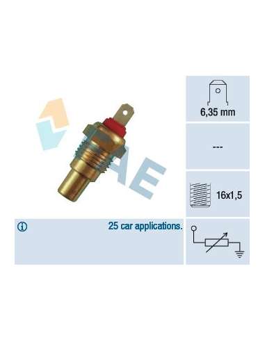 Sensor, temperatura del refrigerante Fae 31330 - FAE TERMO-RESISTENCIAS Made in Italy - OE Equivalent