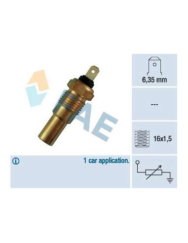 Sensor, temperatura del refrigerante Fae 31380 - FAE TERMO-RESISTENCIAS Made in Italy - OE Equivalent