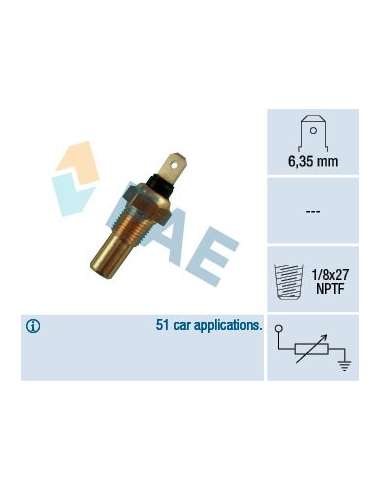 Sensor, temperatura del refrigerante Fae 31390 - FAE TERMO-RESISTENCIAS Made in Italy - OE Equivalent