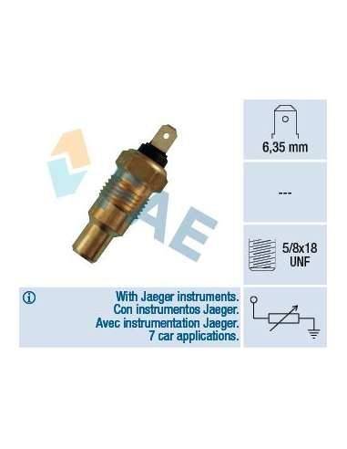 Sensor, temperatura del refrigerante Fae 31400 - FAE TERMO-RESISTENCIAS Made in Italy - OE Equivalent