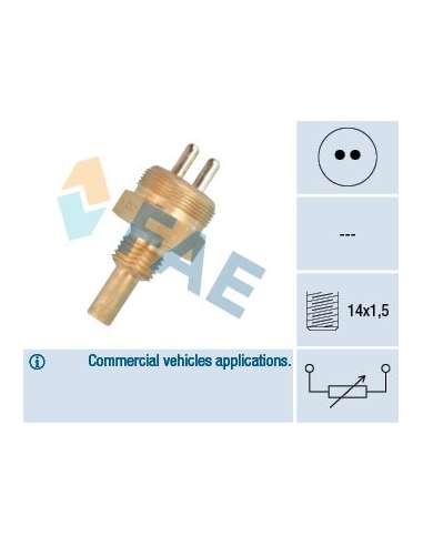 Sensor, temperatura del refrigerante Fae 32720 - FAE TERMO-RESISTENCIAS Made in Italy - OE Equivalent