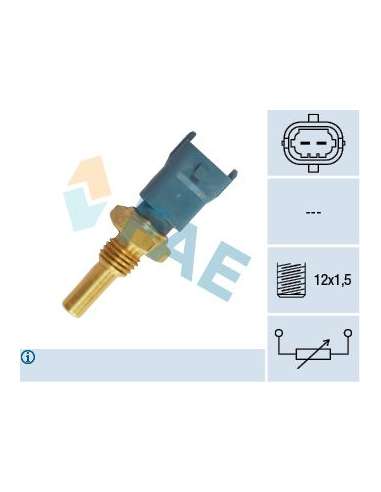 Sensor, temperatura del refrigerante Fae 33490 - FAE SENSORES DE TEMPERATURA Made in Italy - OE Equivalent
