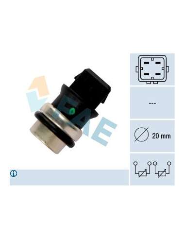 Sensor, temperatura del refrigerante Fae 33650 - FAE SENSORES DE TEMPERATURA Made in Italy - OE Equivalent