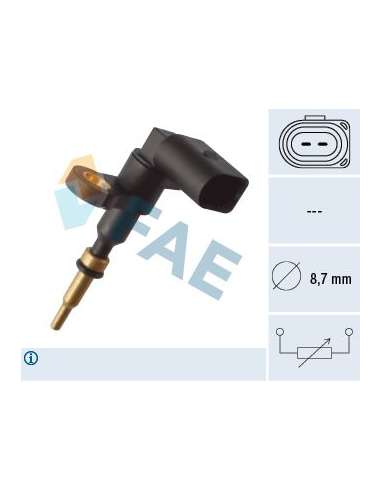 Sensor, temperatura del refrigerante Fae 33895 - FAE SENSORES DE TEMPERATURA Made in Italy - OE Equivalent