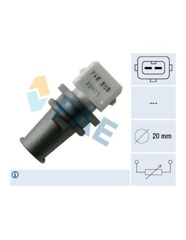 Sensor, temperatura del aire de admisión Fae 33921 - FAE SENSORES DE TEMPERATURA Made in Italy - OE Equivalent