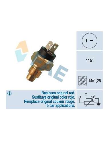 Sensor, temperatura del refrigerante Fae 34030 - FAE TERMO-RESISTENCIA TERMO-C Made in Italy - OE Equivalent