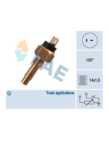 Sensor, temperatura del refrigerante Fae 34200 - FAE TERMO-RESISTENCIA TERMO-C Made in Italy - OE Equivalent