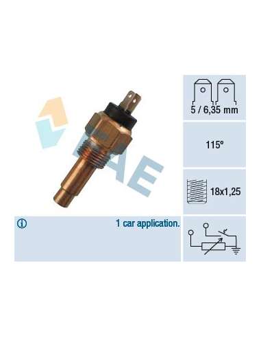 Sensor, temperatura del refrigerante Fae 34260 - FAE TERMO-RESISTENCIA TERMO-C Made in Italy - OE Equivalent