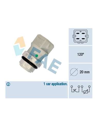 Sensor, temperatura del refrigerante Fae 34321 - FAE TERMO-RESISTENCIA TERMO-C Made in Italy - OE Equivalent