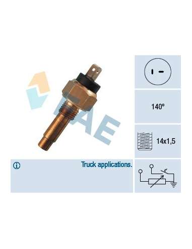 Sensor, temperatura del refrigerante Fae 34340 - FAE TERMO-RESISTENCIA TERMO-C Made in Italy - OE Equivalent